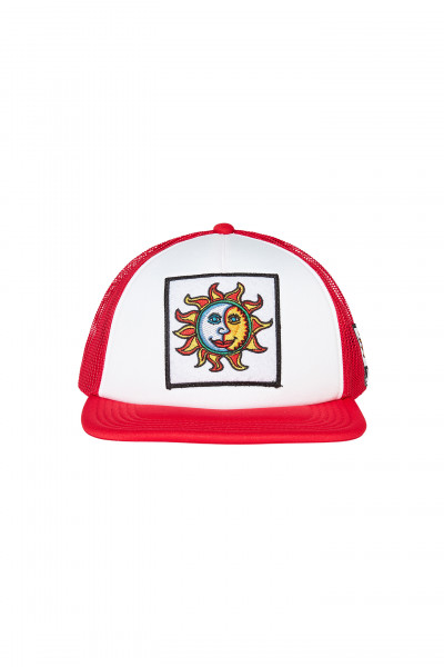 CAPPELLO ROSSO E BIANCO SOLE