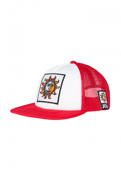 CAPPELLO ROSSO E BIANCO SOLE