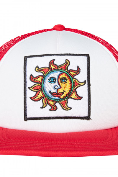 CAPPELLO ROSSO E BIANCO SOLE
